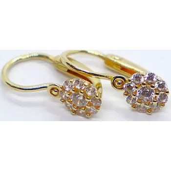 Náušnice Klenoty Budín Dětské zlaté náušnice se zirkony 585/0,99gr HK2374 (Klenoty Budín Dětské zlaté náušnice se zirkony 585/0,99gr HK2374)