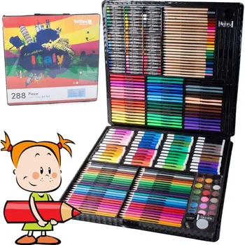 dobirkov.cz Umělecká sada na malování v plastovém kufru 288 ks