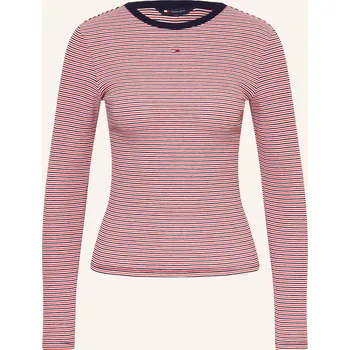 Dámské tričko Tommy Jeans Dámské Tričko S Dlouhým Rukávem, červená / tmavě...