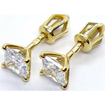 Náušnice Klenoty Budín Dámské zlaté peckové náušnice se zirkony na šroubek 585/1,65gr HK2375 (Klenoty Budín Dámské zlaté peckové náušnice se zirkony na šroubek 585/1,65gr HK2375)