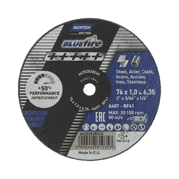 Brusný kotouč NORTON Kotúč 76x1,0x6,35 A60T oceľ/nerez