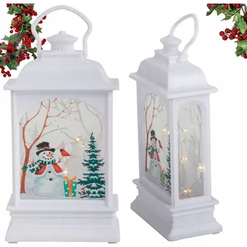 Vánoční ozdoba dobirkov.cz Vánoční lucerna, vánoční dekorace vitráže sněhulák