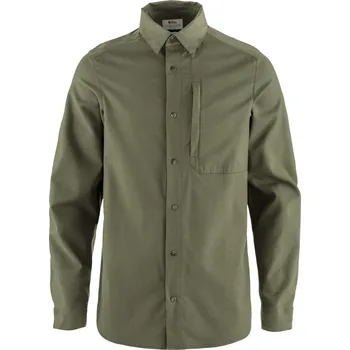 košile treková pánská FJÄLLRÄVEN Keb Trekking Shirt LS M Laurel Green-Laurel Green - XL