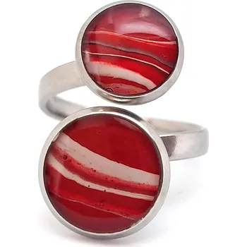 Prsten Maj šperky Dvojitý červený prsten