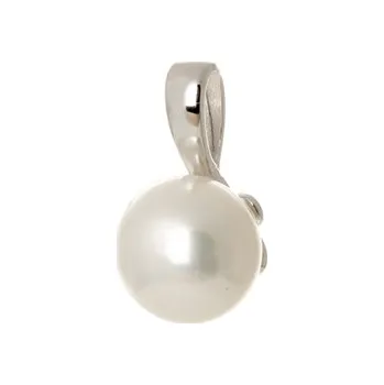 Přívěsek Stříbrný přívěšek s bílou perlou STRZ1537F