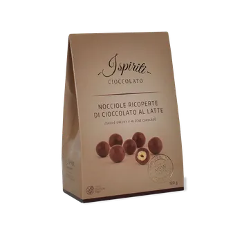 Čokoláda ISPIRITI Lískové ořechy v mléčné čokoládě 120 g