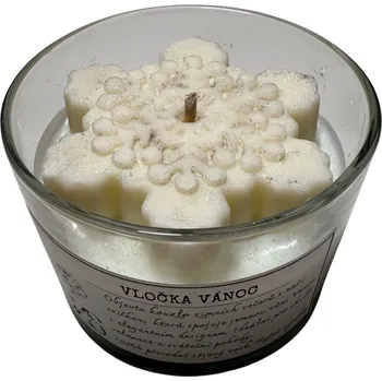 Svíčka Vločka Vánoc - 100% sójová svíčka