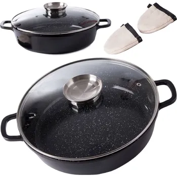 dobirkov.cz Indukční hrnec s poklicí, keramický povlak, 5,7 litrů + chňapky