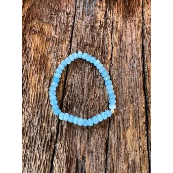 Náramek Akvamarínový náramek fazetovaný