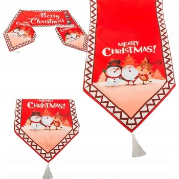 Povlak na dekorativní polštářek dobirkov.cz Vánoční běhoun na stůl, vánoční ubrus Christmas 205x35cm