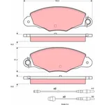 Sada brzdových destiček, kotoučová brzda LUCAS GDB1336