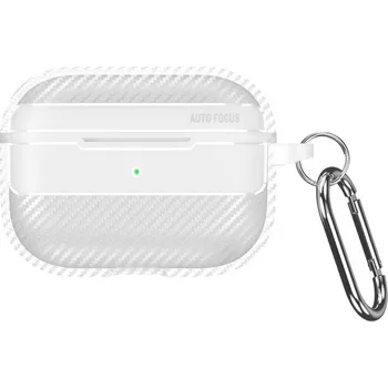 Pouzdro na mobilní telefon Obal se vzorem karbonových vláken pro AirPods Pro 3 - bílý