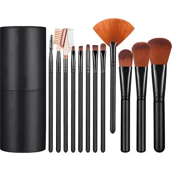 Kosmetický štětec dobirkov.cz Sada 12 kosmetických štětců na make-up - černá