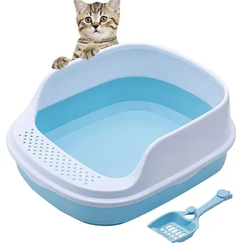 Pelíšek pro psa dobirkov.cz Nádoba na stelivo pro kočky, toaleta pro kočky + lopatka, modrá