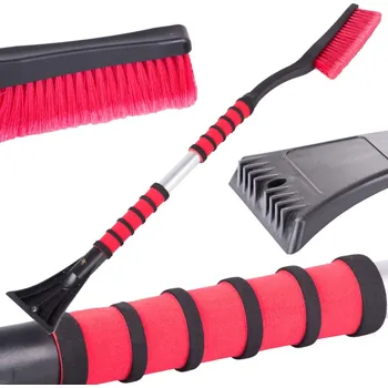 dobirkov.cz Teleskopická škrabka na auto, kartáč na odklízení sněhu, 2 v 1