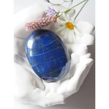 Přírodní kámen Hmatka Lapis Lazuli, AAA, oválek leštěný, 213 g