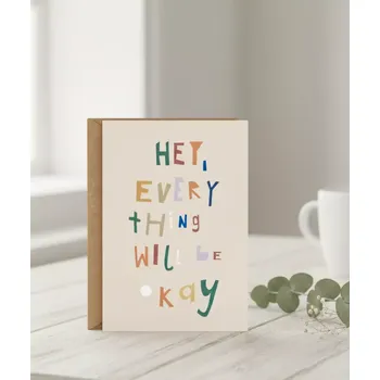 Plakát Paper Collective Everything OK Folded A5 Art Card