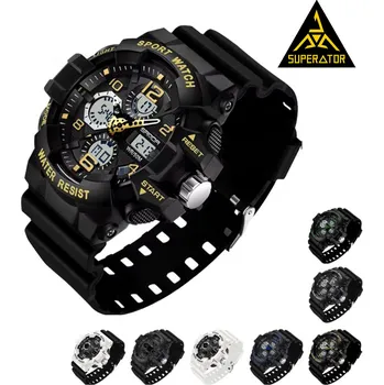 Hodinky Hodinky BG 5ATM / 50M sportovní, vodotěsné. Funkce osvětlení, alarm, datum, chronograf, stopky. Barva: Černá-žlutá