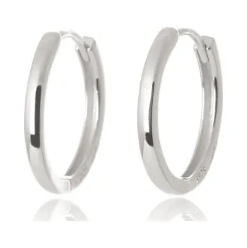 Náušnice Stříbrné naušnice kruhy hladké 20 mm STNAU2124F