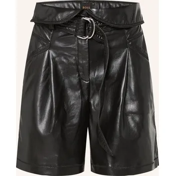 Dámské kraťasy Boss Dámské Šortky Tadeli V Koženém Vzhledu, černá, 40