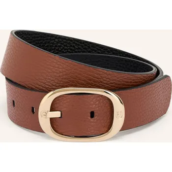 Opasek Aigner Dámský Kožený Opasek, hnědá / stříbrná / černá, 85