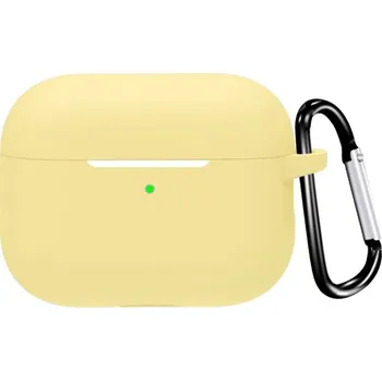 Ochranný silikonový obal s karabinou pro AirPods Pro 3 - žlutý