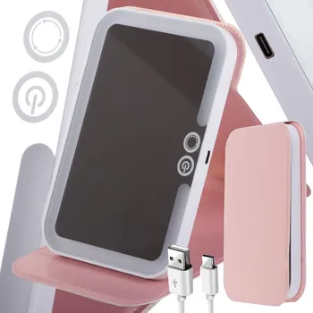 dobirkov.cz Osvětlené, šikovné kosmetické zrcátko na make-up, v pouzdře