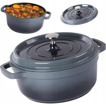 Hrnec dobirkov.cz Hrnec na pečení s víkem, indukční, hliník, 4 litry, šedý