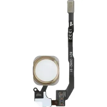 Náhradní Home Button s flex kabelem pro iPhone 5S - zlatý