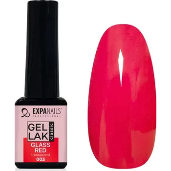 Lak na nehty UV/LED Gel lak Glass Red - transparent 5 ml