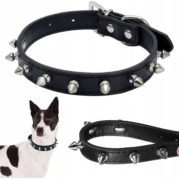 Pelíšek pro psa dobirkov.cz Obojek pro psy s cvočky z ekokůže, nastavitelný, vel. M