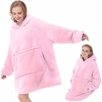 Dámské plavky dobirkov.cz Teplá mikina unisex, XXL 2v1 tlustá kožešina, růžová