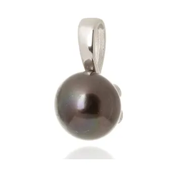 Přívěsek Stříbrný přívěšek s černou perlou STRZ1538F