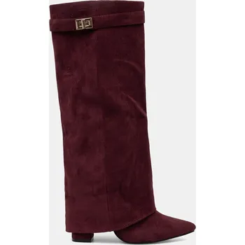 Dámské kozačky Kozačky Answear.LAB vínová barva, na podpatku RANGER1 MICRO 83X, EUR 37
