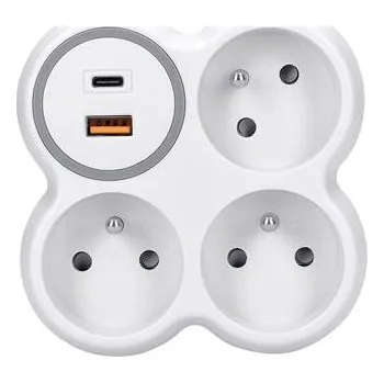 Elektrická zásuvka Zásuvka rozbočovací Solight P106C-PD20