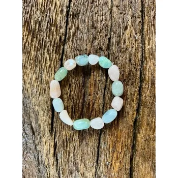 Náramek Náramek Akvamarín a Morganit valounky