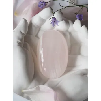 Sběratelství Hmatka Růžový Kalcit ovál leštěný, 173 g