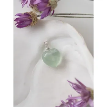 Šperk Fluorit přívěsek srdíčko zelené