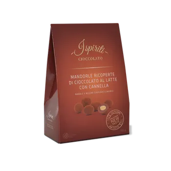 Sušená potravina ISPIRITI Mandle v mléčné čokoládě se skořicí 120&nbsp;g