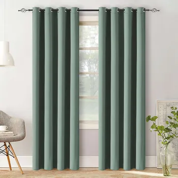 Závěs Šedozelený závěs OXFORD 140x250 cm Zavěšení: Kovové kroužky