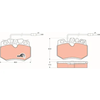 Brzdová destička Sada brzdových destiček, kotoučová brzda LUCAS GDB808