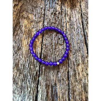 Náramek Ametystový náramek 6 mm