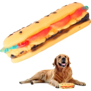 Pelíšek pro psa dobirkov.cz Pískací hračka pro psy, žvýkací hračka, gumová, hamburger