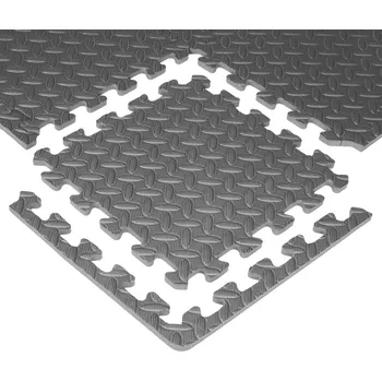 podložka na cvičení inSPORTline Puzzle podložka Famkin (12 dlaždic, 18 okrajů) šedá