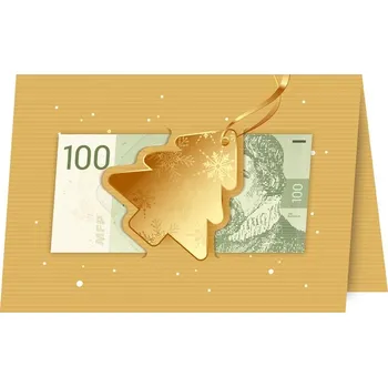 Vánoční přání s výsekem na peníze MFP V24-384 W