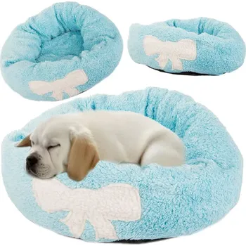 Pelíšek pro psa dobirkov.cz Plyšový pelíšek pro kočky s psy, měkký, 35 cm, modrý