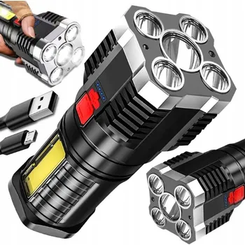 Potah na židli dobirkov.cz Dobíjecí LED svítilna, USB vojenská svítilna