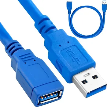 Kabel do PC dobirkov.cz Prodlužovací kabel USB 3.0 stíněný adaptér, USB kabel modrý - 1,5m