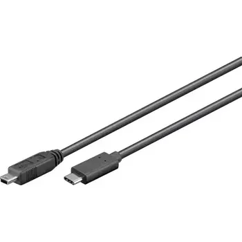 Kabel do PC MicroConnect kabel USB C (M) - miniUSB2.0 B (M) 0.5m černá (USB3.1CMB505)