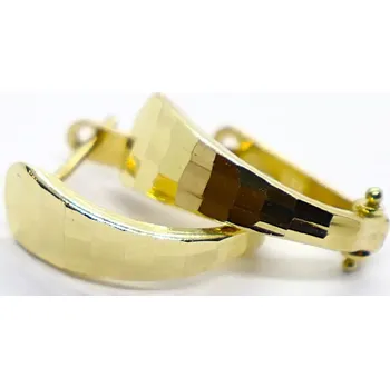 Náušnice Klenoty Budín Dámské zlaté náušnice ze žlutého zlata s gravírováním 585/1,36gr HK2392 (Klenoty Budín Dámské zlaté náušnice ze žlutého zlata s gravírováním 585/1,36gr HK2392)